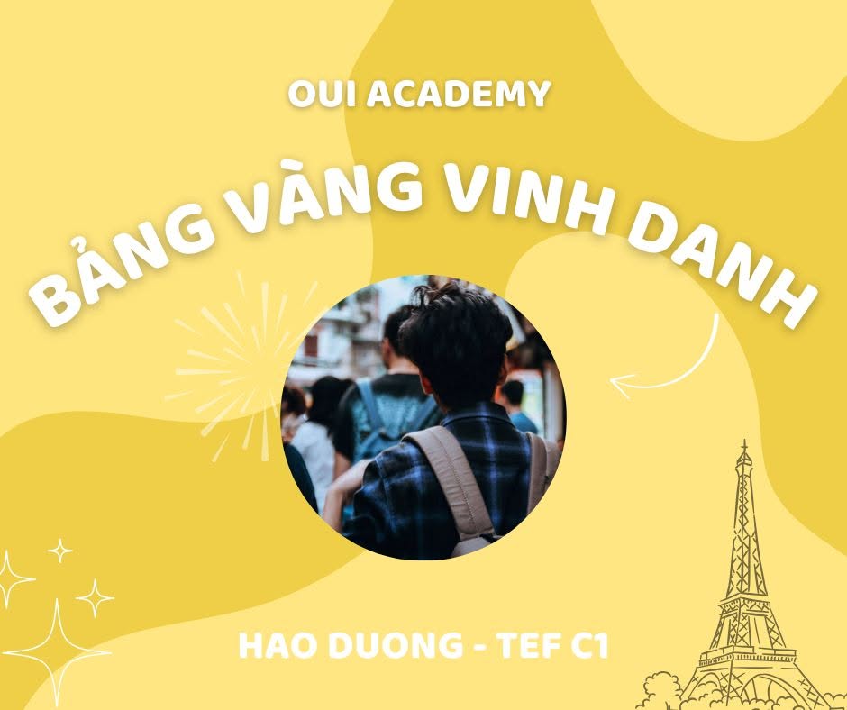 Hao Duong - Bảng vàng vinh danh Oui Academy